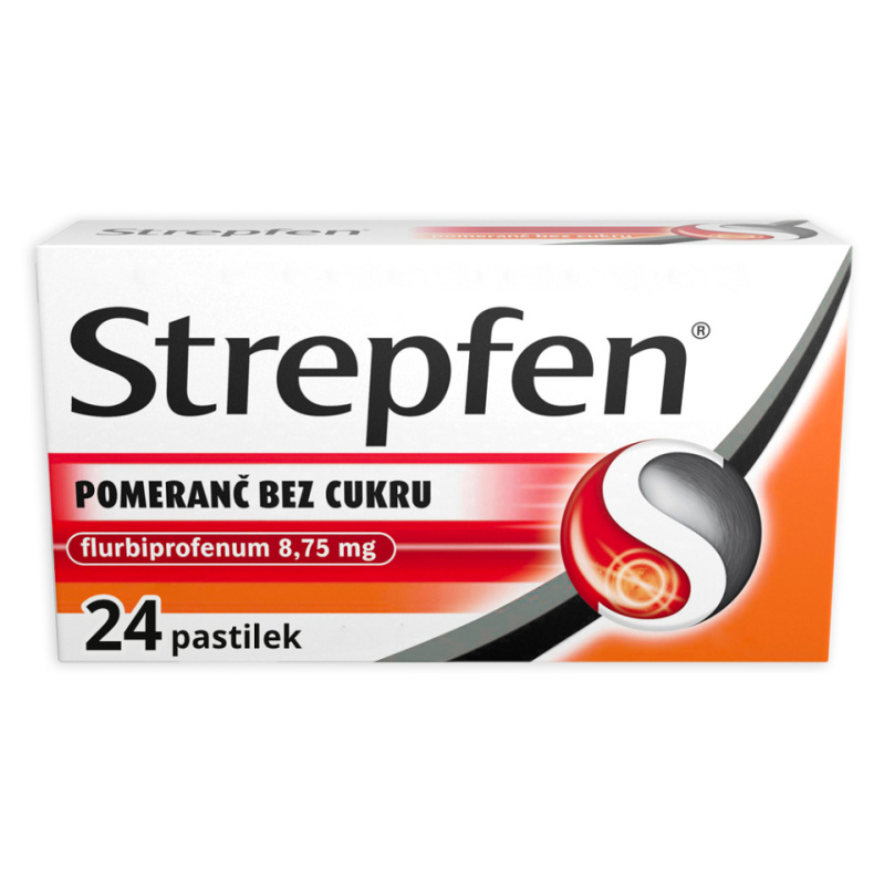 STREPFEN POMERANČ BEZ CUKRU 8,75MG pastilka 24