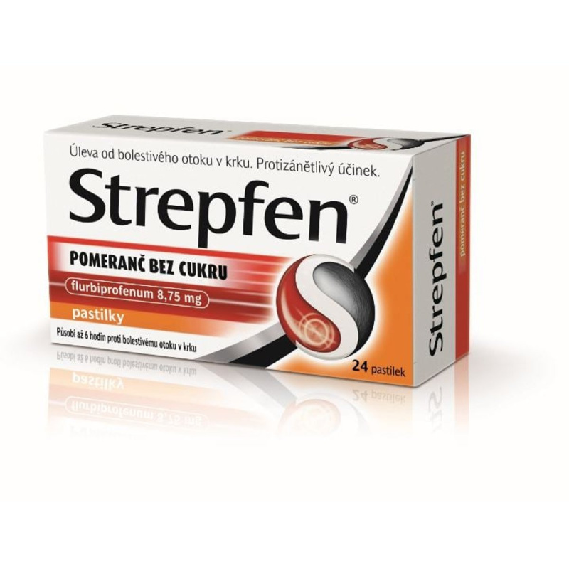 STREPFEN POMERANČ BEZ CUKRU 8,75MG pastilka 24