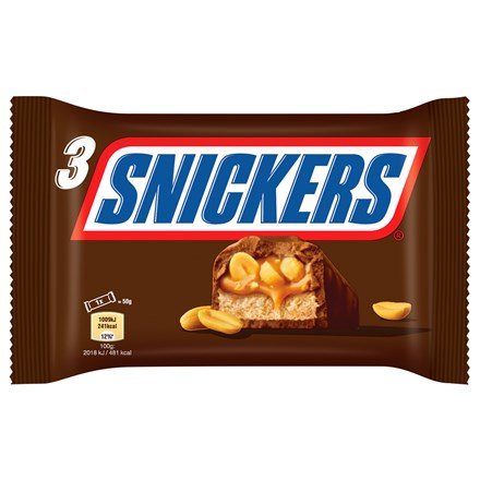 SNICKERS tyčinka 3pack 150 g