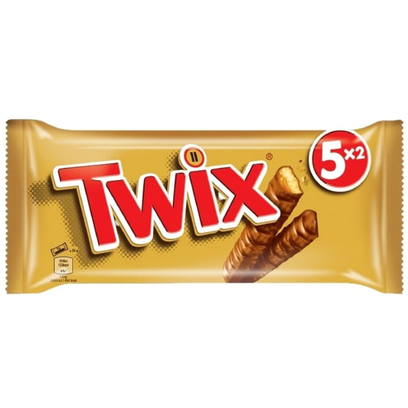 Twix Sušenka s karamelem máčená v mléčné čokoládě 5x50 g