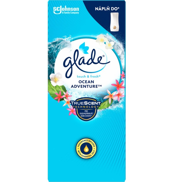 Glade touch & fresh - osvěžovač vzduchu - Ocean adventure, náplň, 10 ml