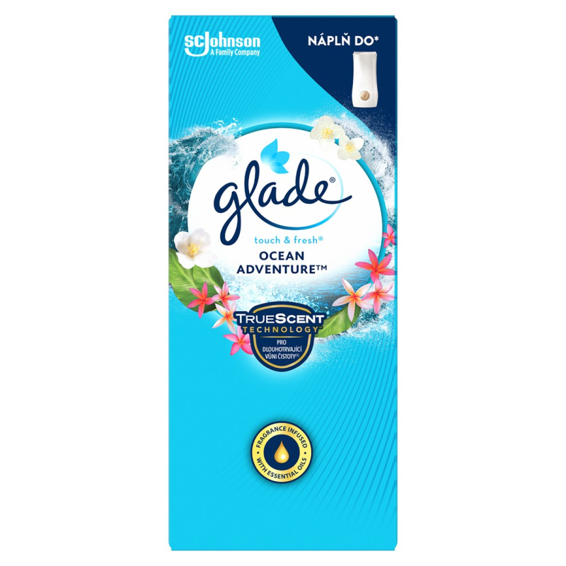 Glade touch & fresh - osvěžovač vzduchu - Ocean adventure, náplň, 10 ml