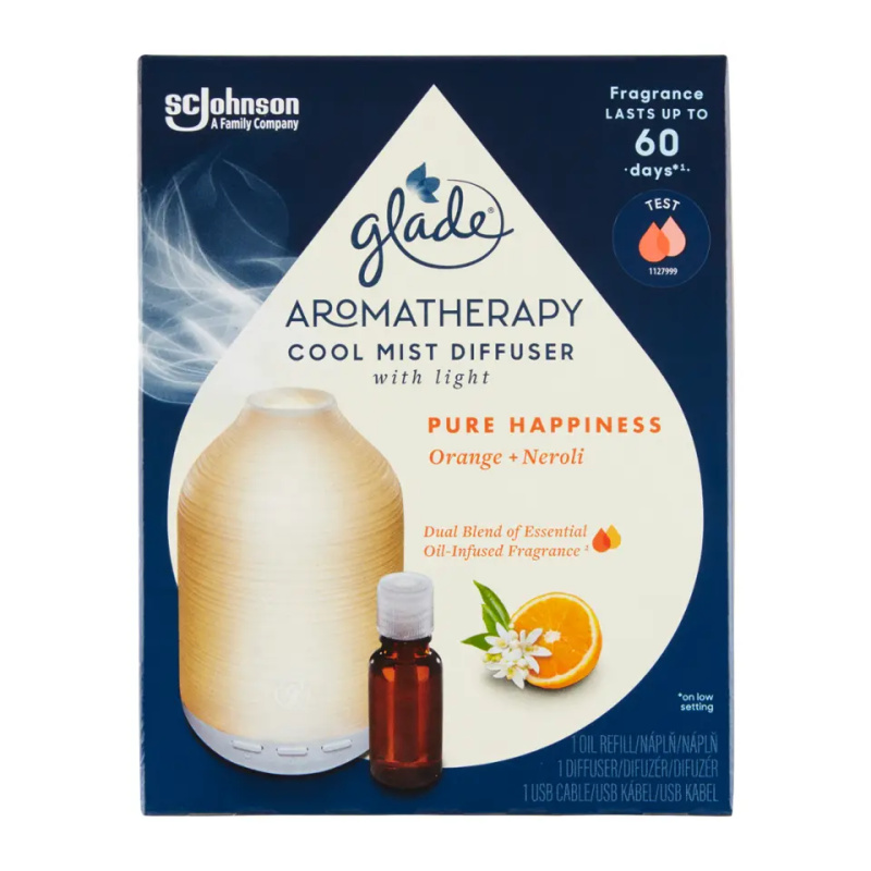 GLADE Aromatherapy Pure Happiness aroma difuzér s náplní Orange + Neroli 17,4 ml