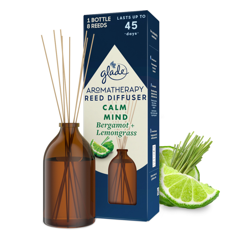 GLADE Aromatherapy Calm Mind aroma difuzér s náplní Bergamot + Lemongrass 80 ml