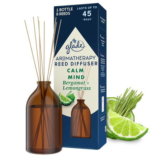 GLADE Aromatherapy Calm Mind aroma difuzér s náplní Bergamot + Lemongrass 80 ml