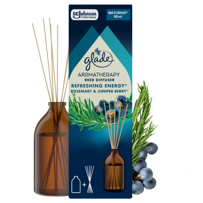 Glade vonné tyčinky Aromatherapy Reeds Refreshing Energy, 80 ml