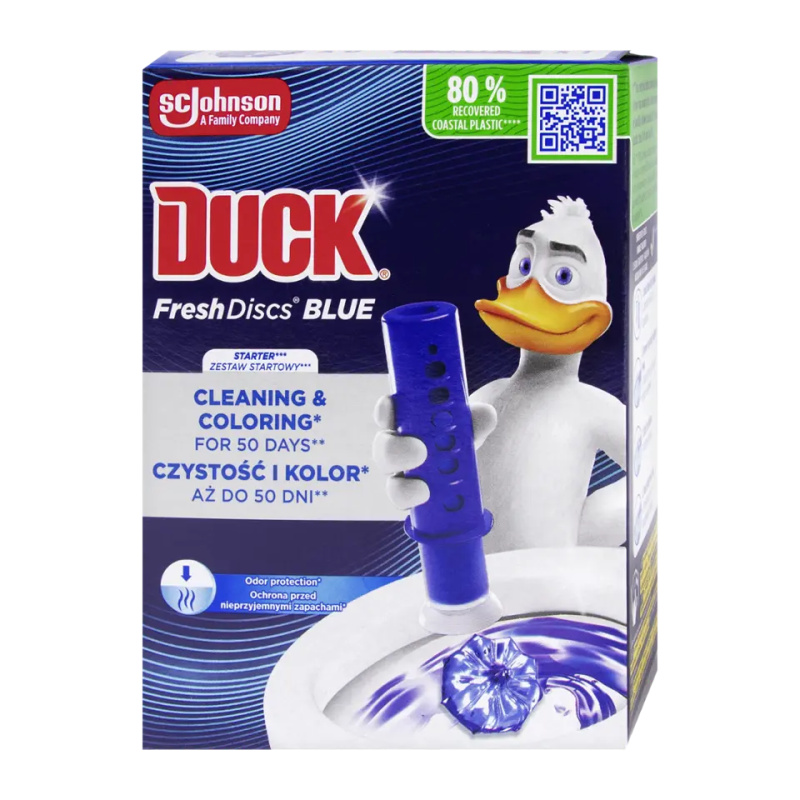 Duck Fresh Discs - čistič a osvěžovač WC - Colors Water Blue, 36 ml