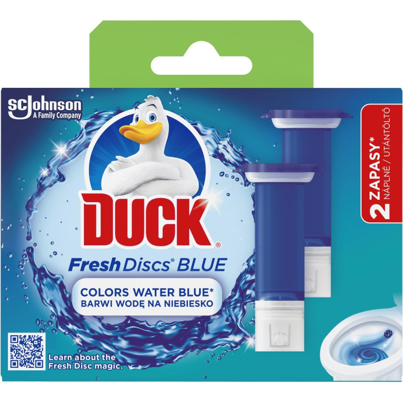 Duck Fresh Discs - náhradní náplň - náplň Colors Water Blue, 2 x 36 ml