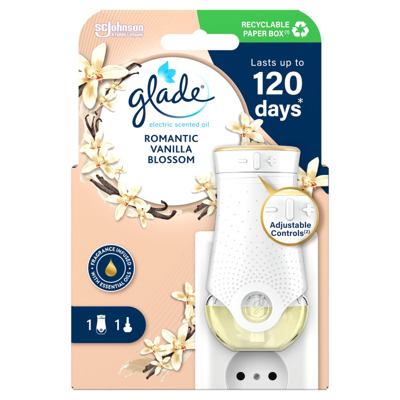 GLADE Romantic Vanilla Blossom elektrický difuzér 20 ml