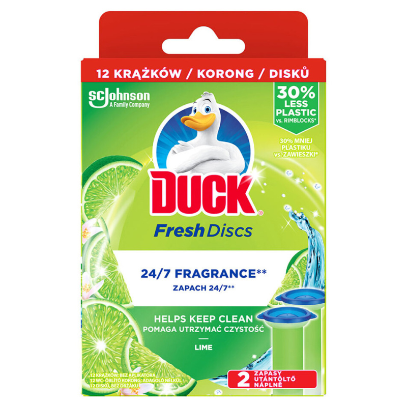 Duck Fresh Discs - náhradní náplň - náplň limetka, 2 x 36 ml