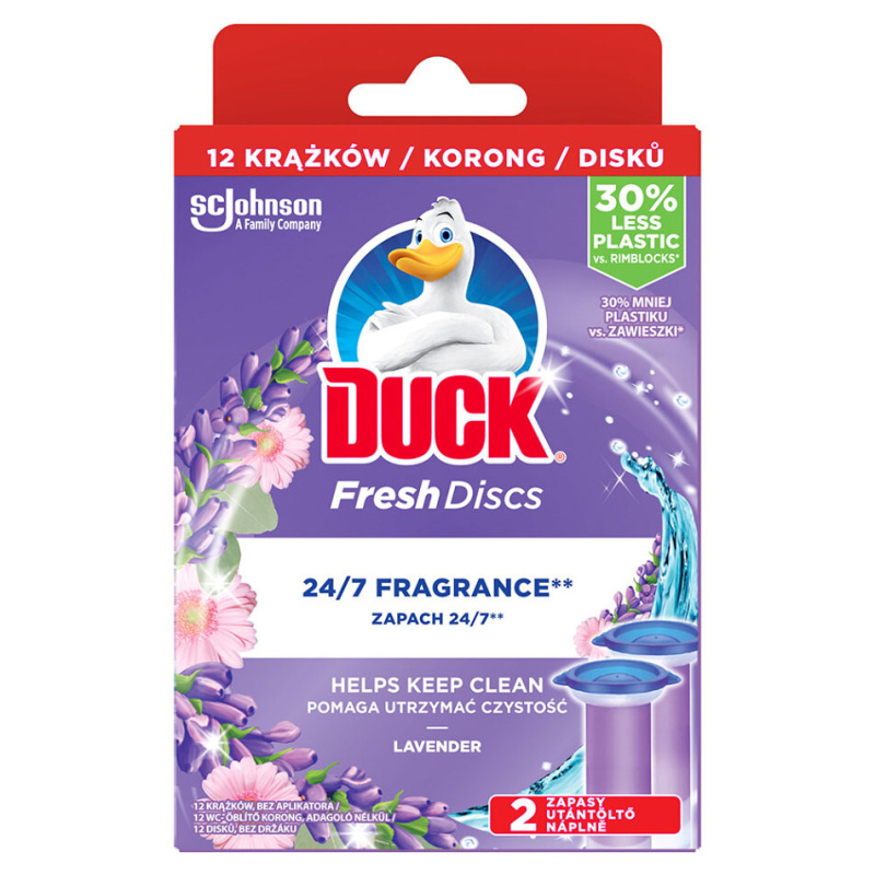 Duck Fresh Discs - náhradní náplň - náplň Levandule, 2 x 36 ml