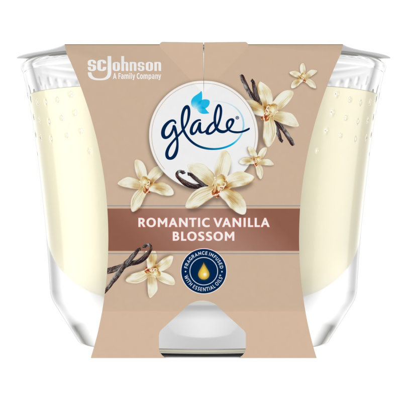 Glade svíčka vonná Maxi Romantic Vanilla Blossom, 204 g
