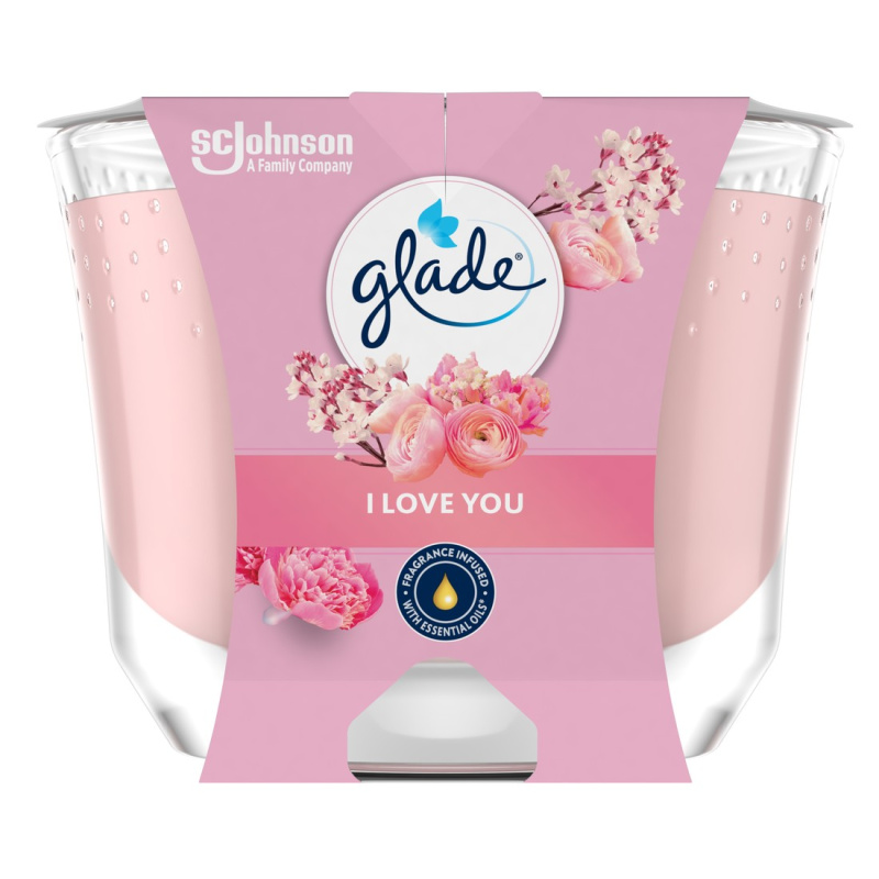 Glade svíčka vonná Maxi I Love You, 204 g