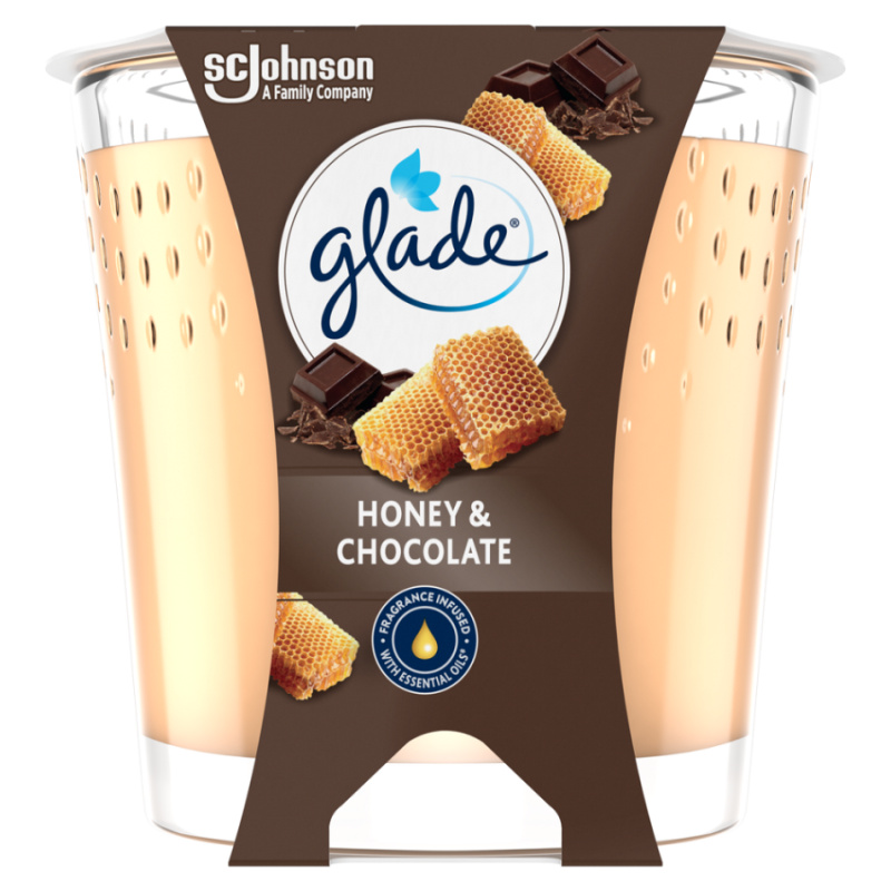 Glade Honey & Chocolate vonná svíčka