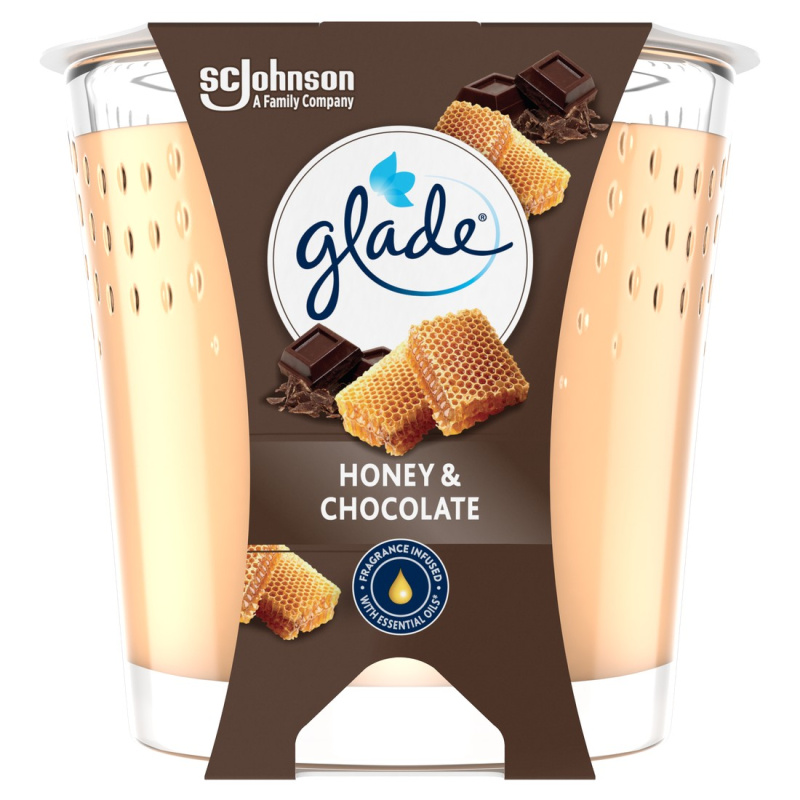 Glade Honey & Chocolate vonná svíčka