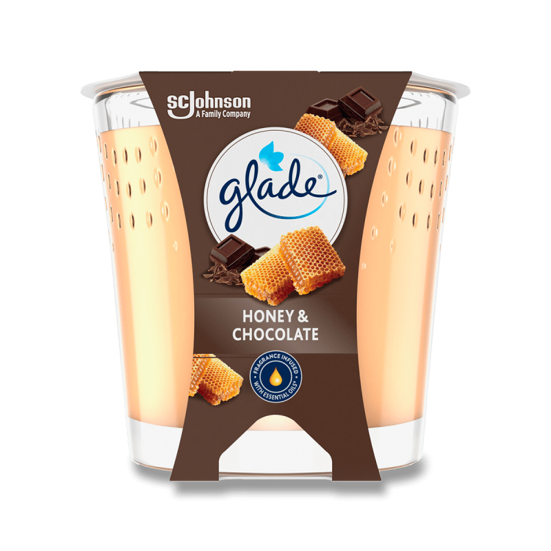 Glade Honey & Chocolate vonná svíčka