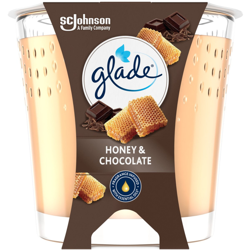Glade Honey & Chocolate vonná svíčka