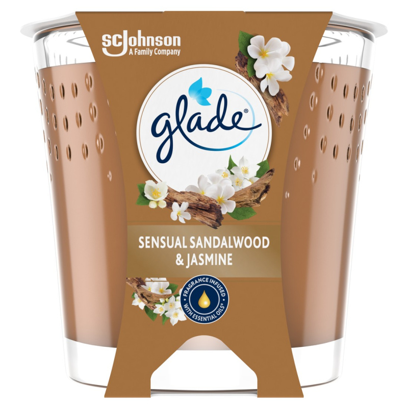 Glade svíčka vonná Sandalwood & Jasmine, 112 g