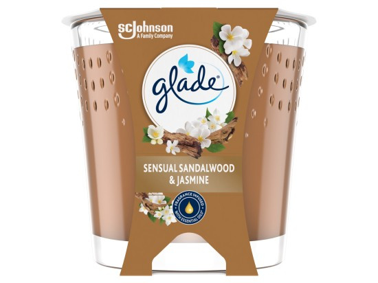 Glade svíčka vonná Sandalwood & Jasmine, 112 g