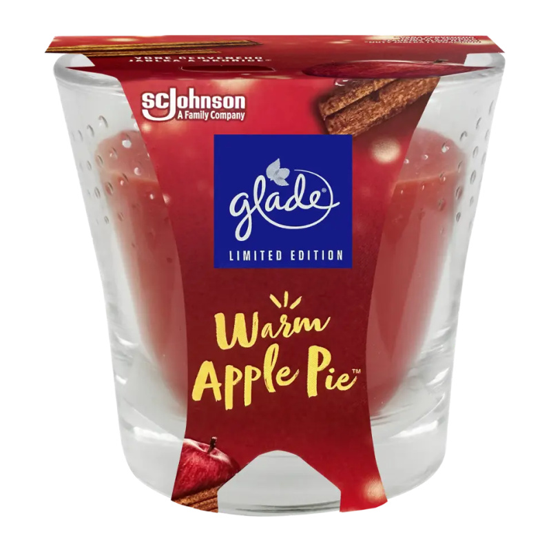 GLADE Warm Apple Pie vonná svíčka 112 g
