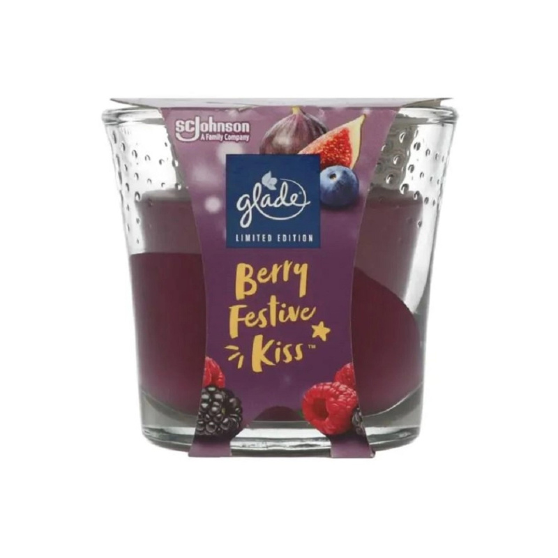 GLADE Berry Festive Kiss vonná svíčka 112 g