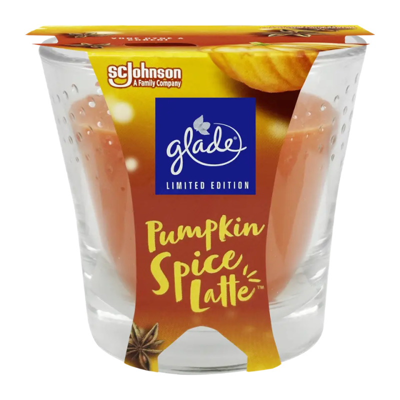 GLADE Pumpkin Spice Latté vonná svíčka 112 g