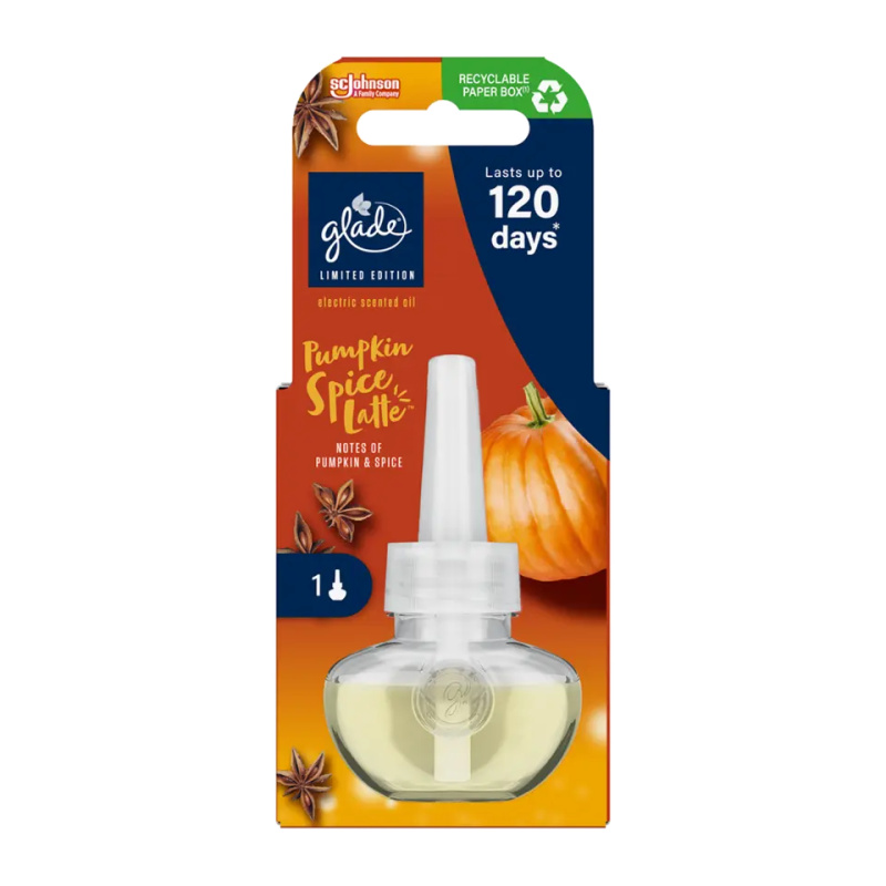Glade Aromatherapy náplň osvěžovače vzduchu Electric Pumpkin Spice Latte, 20 ml