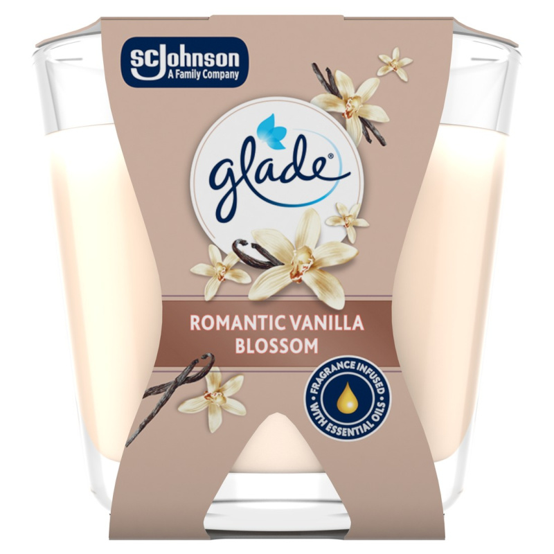 Glade svíčka vonná Decor Romantic Vanilla Blossom, 70 g