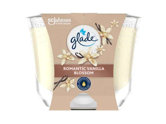 Glade svíčka vonná Decor Romantic Vanilla Blossom, 70 g