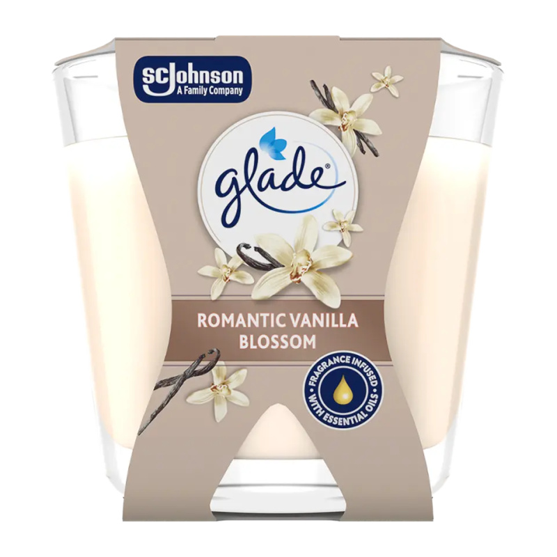 Glade svíčka vonná Decor Romantic Vanilla Blossom, 70 g