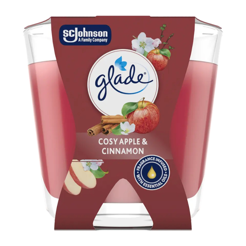 Glade Mini Cosy Apple & Cinnamon parfémovaná svíčka 70g