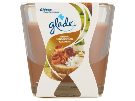 Glade Mini Sensual Sandalwood & Jasmine parfémovaná svíčka 70g
