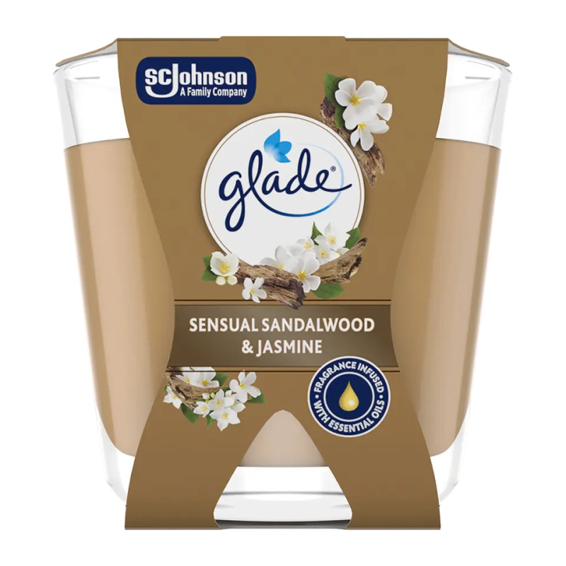 Glade Mini Sensual Sandalwood & Jasmine parfémovaná svíčka 70g