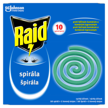 Raid Spirála proti komárům 10 ks