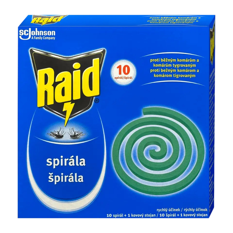 Raid Spirála proti komárům 10 ks