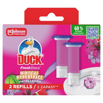 Duck Fresh Discs Hibiscus Hyperspace WC čistič, náplň 2×36 ml