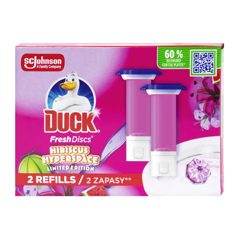 Duck Fresh Discs Hibiscus Hyperspace WC čistič, náplň 2×36 ml