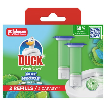 Duck Fresh Discs Mint Mission WC čistič, náplň 2×36 ml