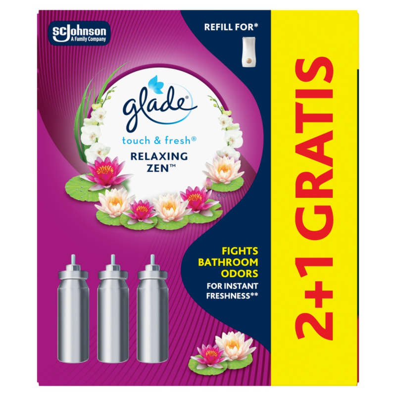 Glade náplň osvěžovače vzduchu Touch Fresh Relaxing Zen 3× 10 ml
