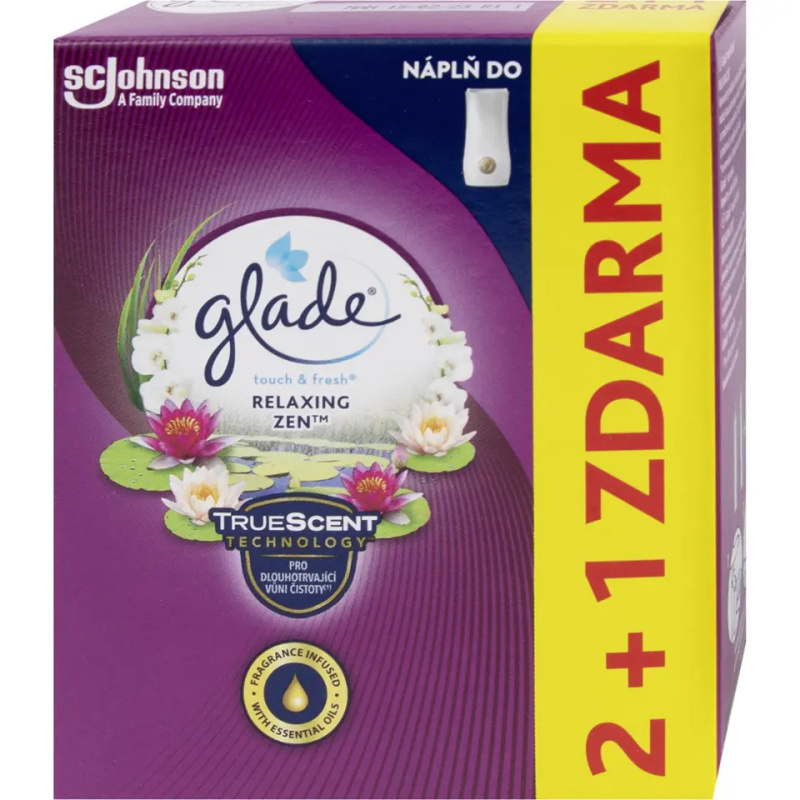 Glade náplň osvěžovače vzduchu Touch Fresh Relaxing Zen 3× 10 ml