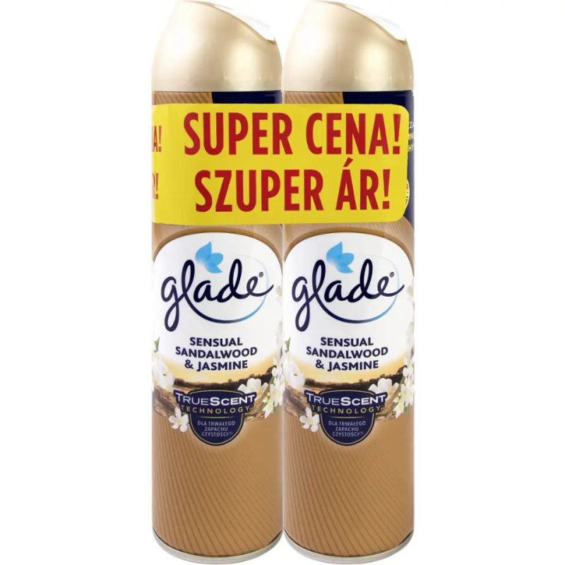 Glade Sensual sandalwood & jasmine aerosol duopack (2×0,3 l)