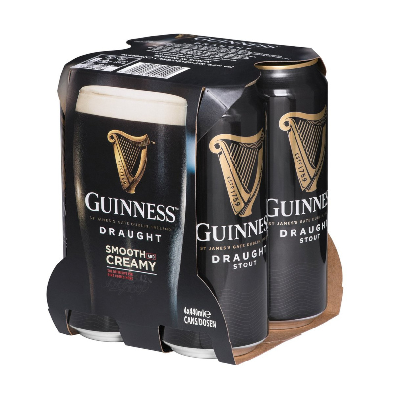 Guinness Draught Stout plech 4×0,44 l