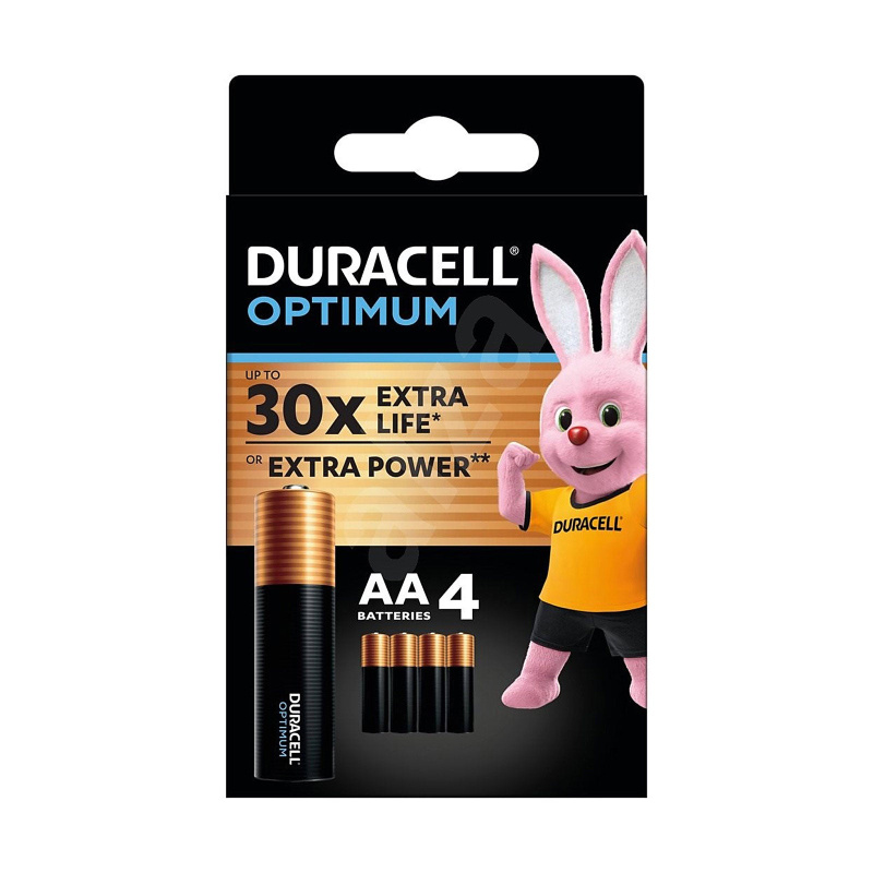 DURACELL Optimum AA 4ks 42384 Černá