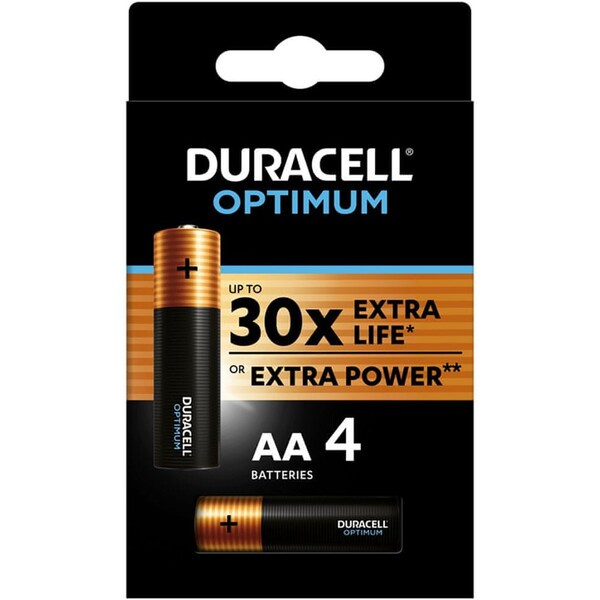 DURACELL Optimum AA 4ks 42384 Černá