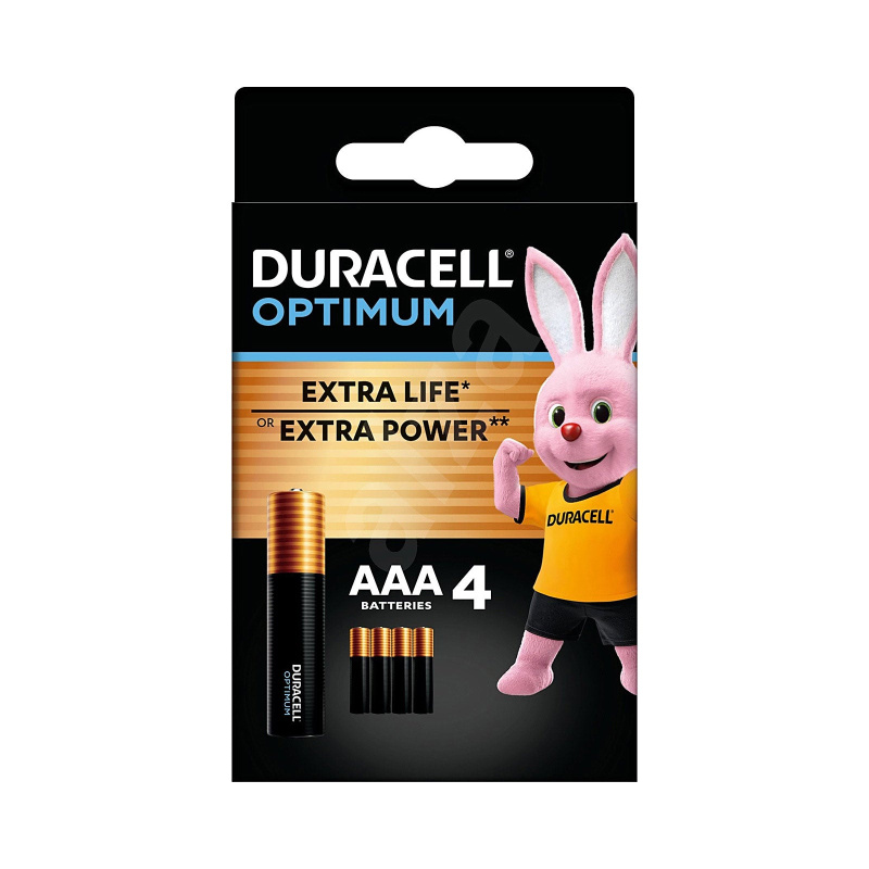 DURACELL Optimum AAA 4ks 42391 Černá