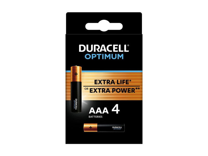 DURACELL Optimum AAA 4ks 42391 Černá