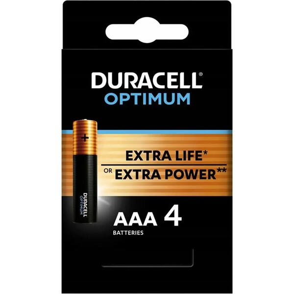 DURACELL Optimum AAA 4ks 42391 Černá