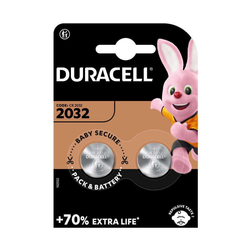Duracell DL/CR 2032 lithiová baterie, 2 ks