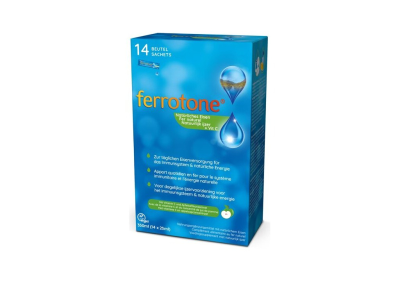 Ferrotone Original 100% přírodní zdroj železa s vitamínem C, 14x25ml