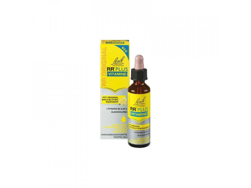 Bach RESCUE Plus kapky s vitamíny B5 a B12, 20ml